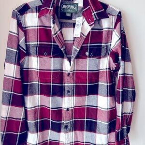 American Eagle Outfitters Men’s Plaid Flannel - Red and Black